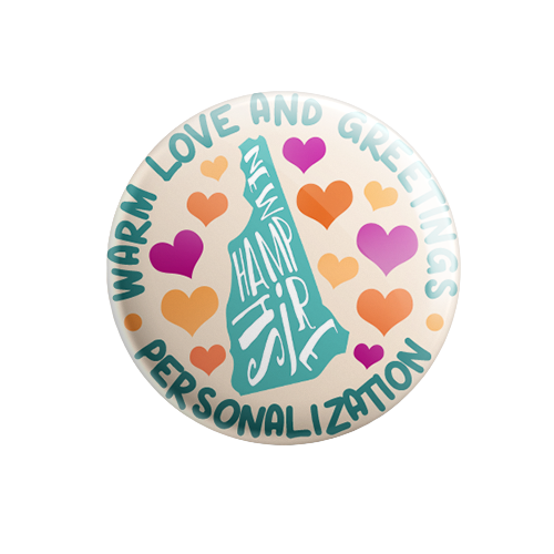 Personalized - Warm Love and Greetings - State Typography