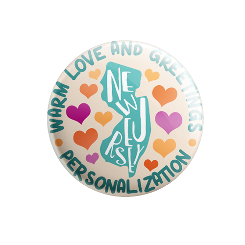 Personalized - Warm Love and Greetings - State Typography