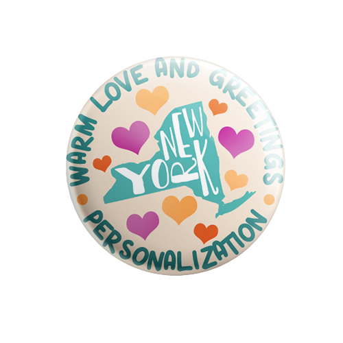 Personalized - Warm Love and Greetings - State Typography