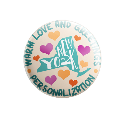 Personalized - Warm Love and Greetings - State Typography