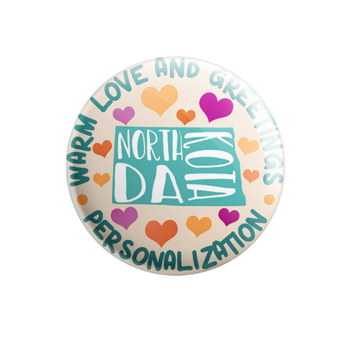 Personalized - Warm Love and Greetings - State Typography