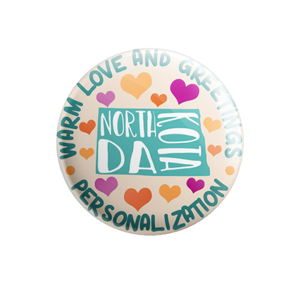 Personalized - Warm Love and Greetings - State Typography