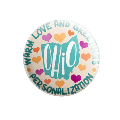 Personalized - Warm Love and Greetings - State Typography