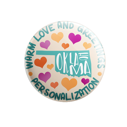Personalized - Warm Love and Greetings - State Typography