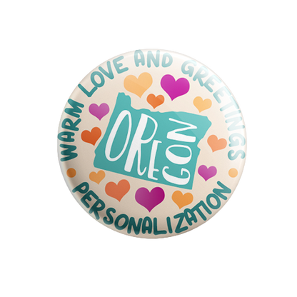 Personalized - Warm Love and Greetings - State Typography