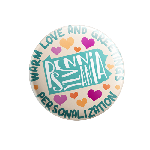 Personalized - Warm Love and Greetings - State Typography