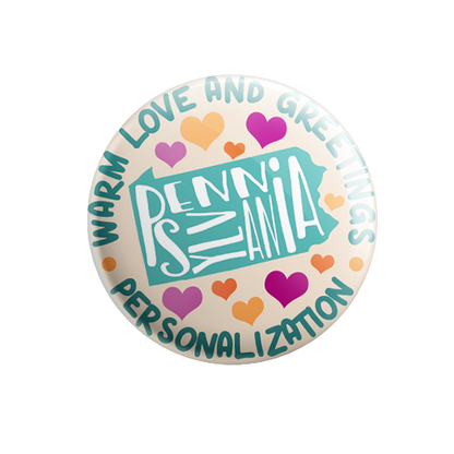 Personalized - Warm Love and Greetings - State Typography