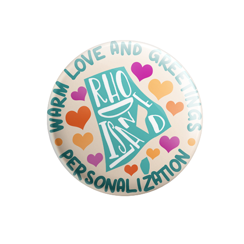 Personalized - Warm Love and Greetings - State Typography