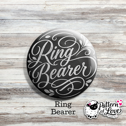 Chalkboard Style Bridal Party Pins