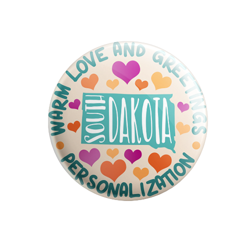 Personalized - Warm Love and Greetings - State Typography