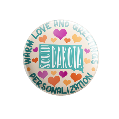 Personalized - Warm Love and Greetings - State Typography