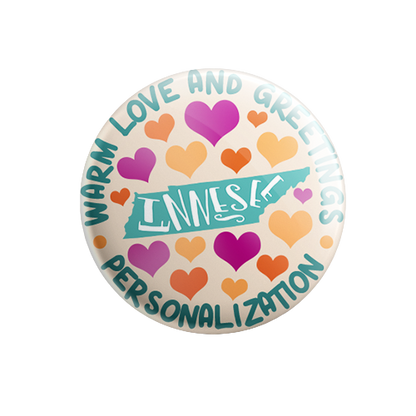 Personalized - Warm Love and Greetings - State Typography