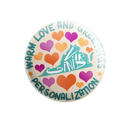 Personalized - Warm Love and Greetings - State Typography