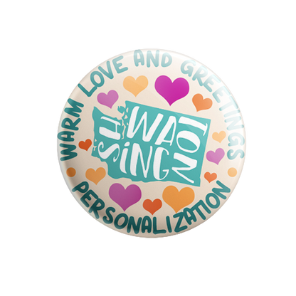 Personalized - Warm Love and Greetings - State Typography