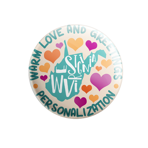 Personalized - Warm Love and Greetings - State Typography