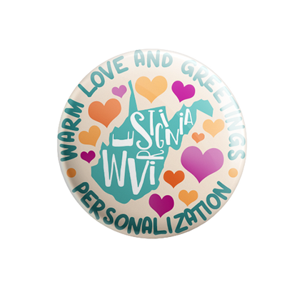 Personalized - Warm Love and Greetings - State Typography